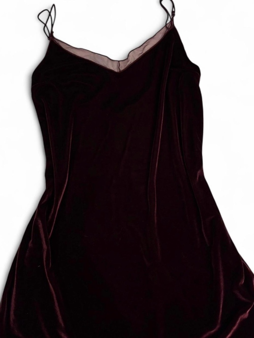 Free People Velvet Slip Dress - Burgundy